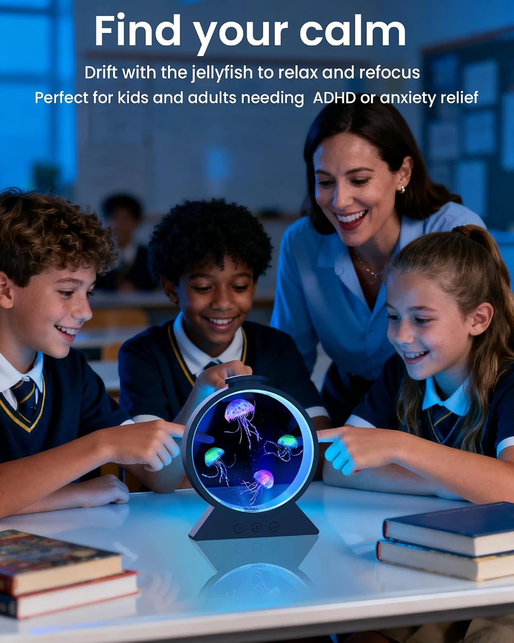 Rounded Jellyfish Mood Lamp